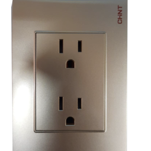 Tomacorriente doble polo champagne 15a 120v / chint