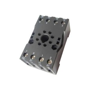 Base de  8 Pines para Relé 10 Amperios negro