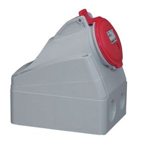 TOMA SOBREPONER 6H 16A 3P+T IP44 ROJO